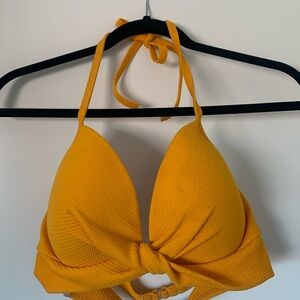 Shade & shore yellow push-up bikini top 38C
